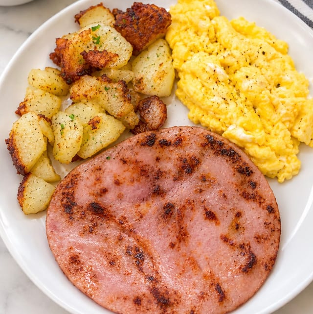 Ham Steak & Eggs.